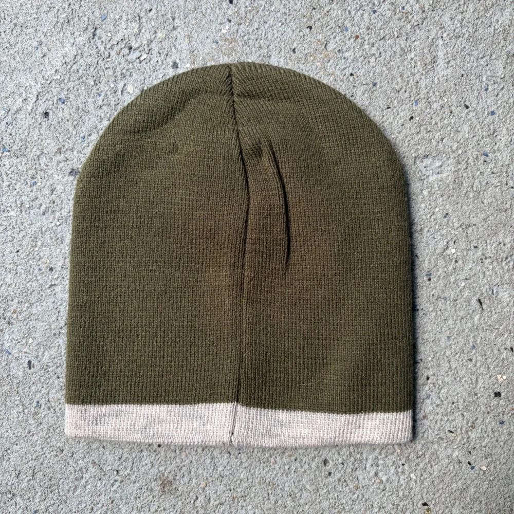 Realtree Xtra Beanie Reversible Olive Green Oatmeal Knit Skull Cap Hat OSFM